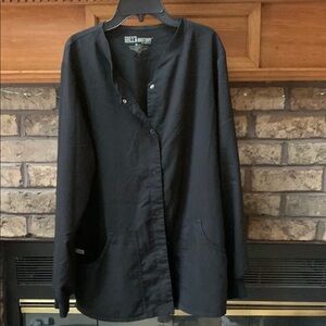 Grey’s anatomy size large black scrub/warmup jacket womens